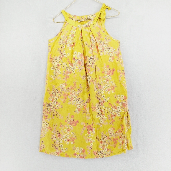 NEW Bellambra Linen Floral Dress Women's Yellow Halter Neck Tie P410 - Picture 1 of 7